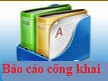 Báo cáo công khai năm học